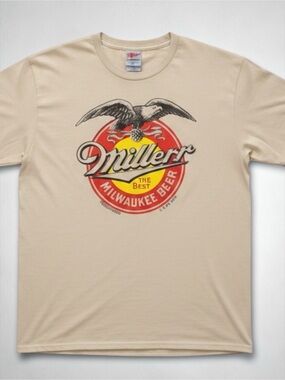 Miller High Life Graphic T Shirt Eagle Logo Beer Tee Mens Medium NWT